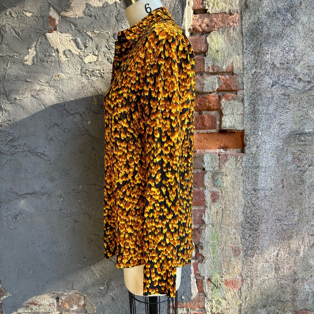 ALTUZARRA Chika Feather Print Silk Shirt - Picture 7 of 10